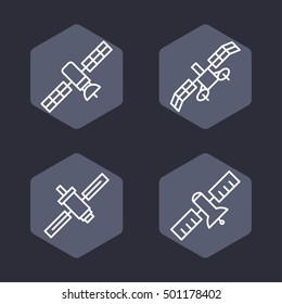 Communication satellite vector graphic