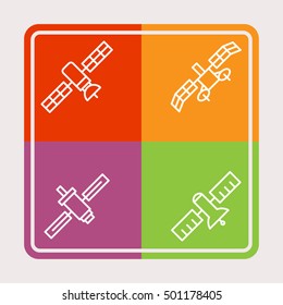 Communication satellite vector graphic