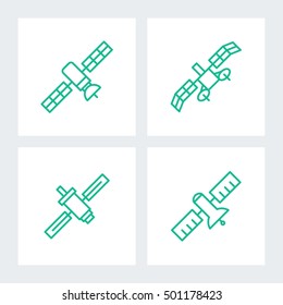 Communication satellite vector graphic