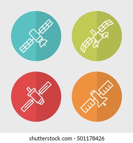 Communication satellite vector graphic