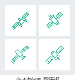 Communication satellite vector object