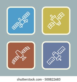 Communication satellite vector object