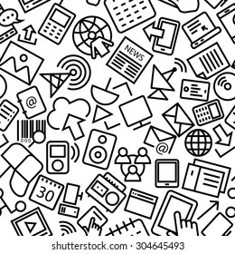 Communication Seamless Icon Pattern Background 
