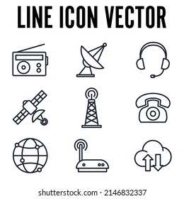 Communication set icon symbol template for graphic and web design collection logo vector illustration