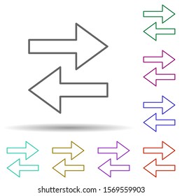 Communication sign multi color icon. Simple thin line, outline vector of web icons for ui and ux, website or mobile application