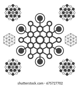 Communication sign. Technology element. Hexagon sign. 