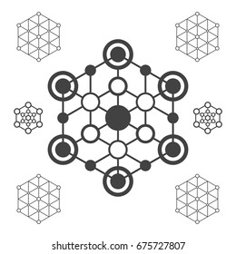 Communication sign. Technology element. Hexagon sign. Hexagon figure. 
