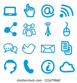 communication signs over white background. vector