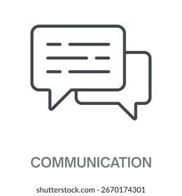 Comunicação Estilo simples Design Contorno Símbolo Ilustração