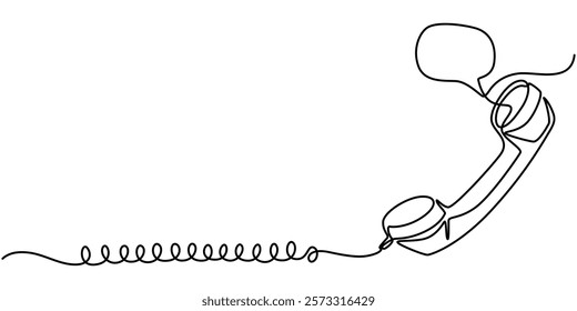 Communication Single Line Icon, continuous one line drawing, Notifications on the screen icon line continuous drawing vector. One line Notification bubble icon vector background. SMS on the screen.