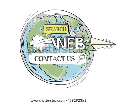 COMMUNICATION SKETCH Contact Us TECHNOLOGY SEARCHING CONCEPT
