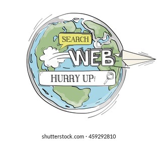 COMMUNICATION SKETCH Hurry Up! TECHNOLOGY SEARCHING CONCEPT