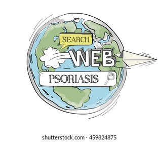 COMMUNICATION SKETCH PSORIASIS TECHNOLOGY SEARCHING CONCEPT