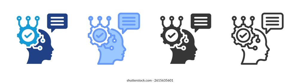 Communication Skill icon set multiple style collection