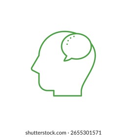 communication skill in outline icon