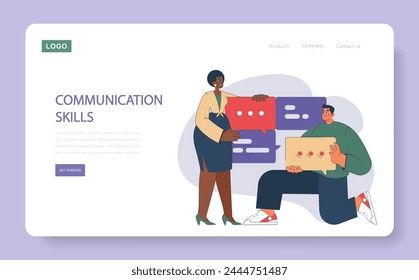 Communication skills concept. Engaging dialogue and exchange of ideas. Effective interpersonal interactions.