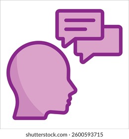 Communication Skills Icon Element For Design