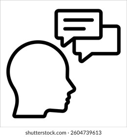 Communication Skills Icon Element For Design