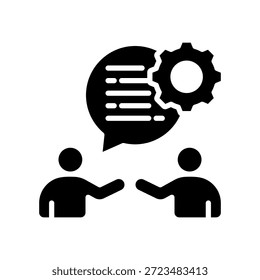 Habilidades de comunicación Icon Glyph Ilustración vectorial