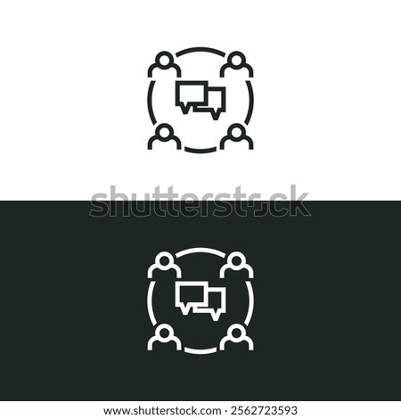 Communication skills icon isolated on white background. Vector illustrations are made with vector-based software, not AI generated results.