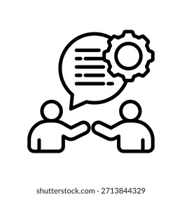 Ilustración vectorial de la línea de iconos de habilidades de comunicación