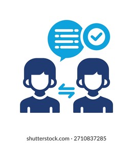 Icono de habilidades de comunicación Ilustración vectorial mixta