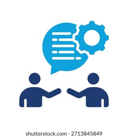 Icono de habilidades de comunicación Ilustración vectorial mixta