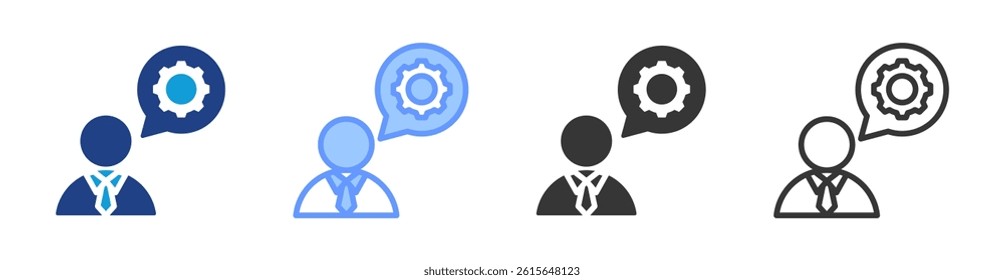 Communication Skills icon set multiple style collection