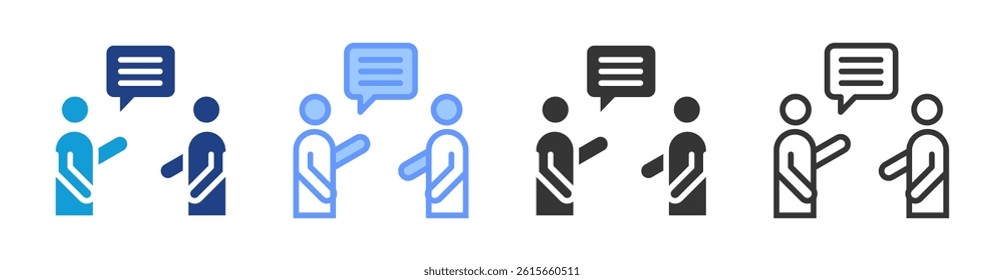Communication Skills icon set multiple style collection