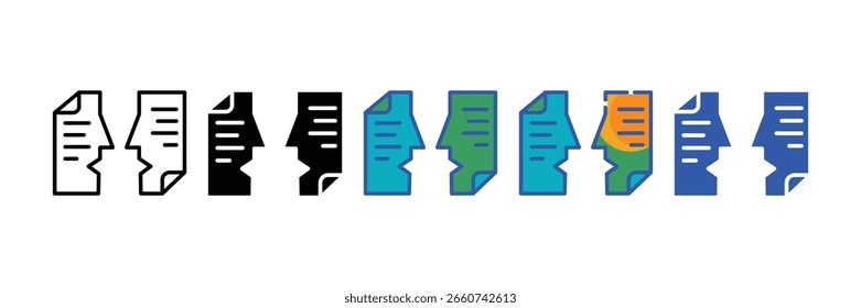Communication Skills Icon Set Multiple Style Collection