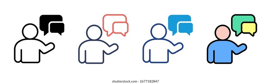 Communication Skills Icon Set Multiple Style Collection