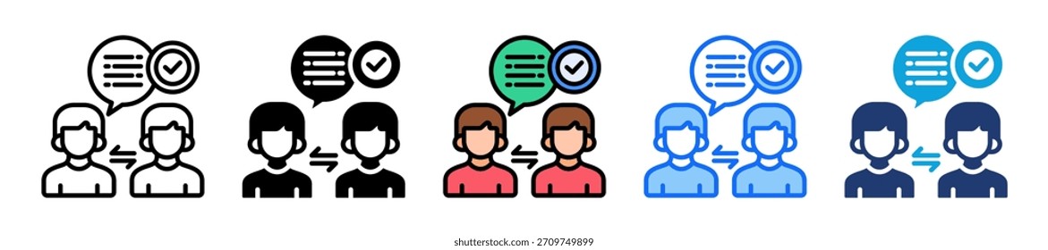 Comunicação Habilidades Ícone Definir Vários Estilo Coleção Vetor Ilustração