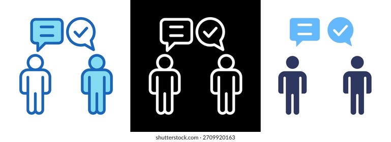 Habilidades de comunicación Icon triplestyle Ilustración vectorial
