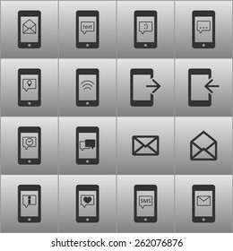 Communication sms icons