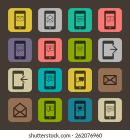 Communication sms icons