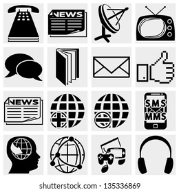 Communication and social media icons
