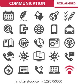 Communication & Social Media Icons. Professional, pixel perfect icons, EPS 10 format.