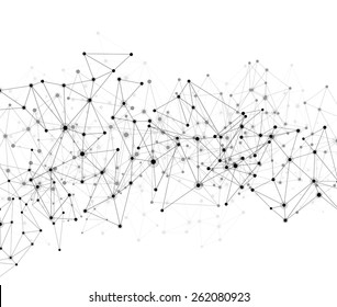 Communication social mesh. Network polygonal background. Vector illustration. 