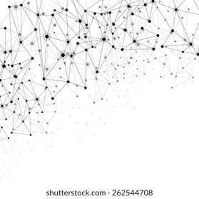 Communication social mesh. Network polygonal background. Vector illustration. 