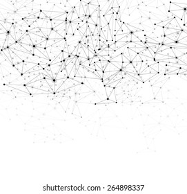 Communication social mesh. Network polygonal background. Vector illustration. 