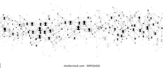 Communication social mesh. Network polygonal background. Vector illustration. 