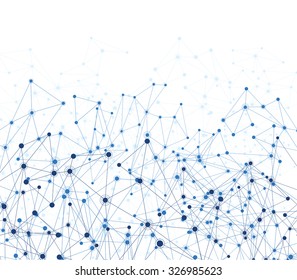 Communication social mesh. Network polygonal background. Vector illustration. 