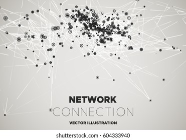 Communication social mesh. Network polygonal background. Vector illustration.