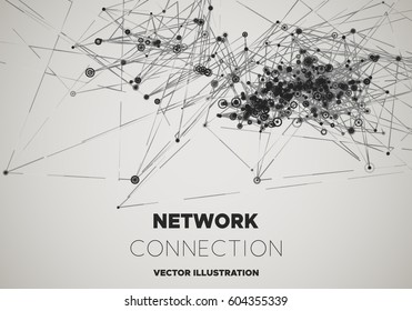 Communication social mesh. Network polygonal background. Vector illustration.