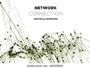 Communication social mesh. Network polygonal background. Vector illustration.