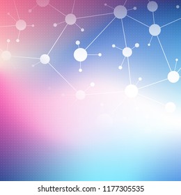 Communication social network on a colored light background, abstract social network, flat vector design