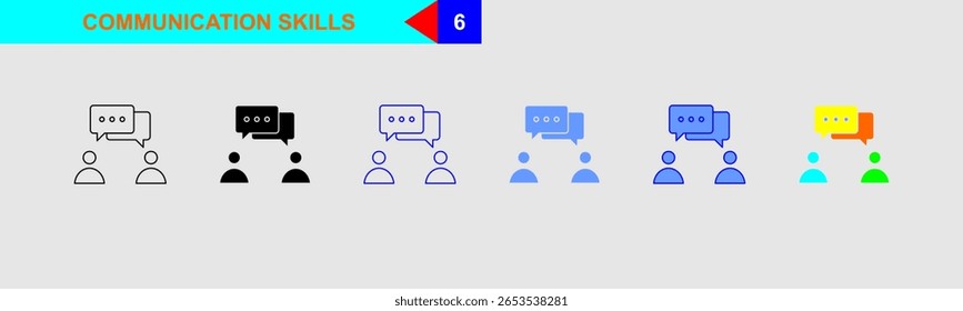 Communication Soft Skills Icon Set