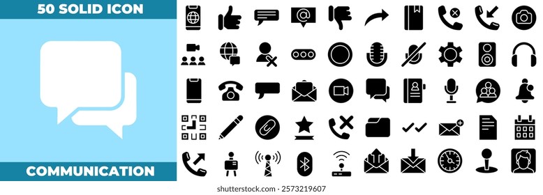 Communication Solid Editable Icons set. Vector illustration in modern thin solid style of communication icons: team, business, person, etc