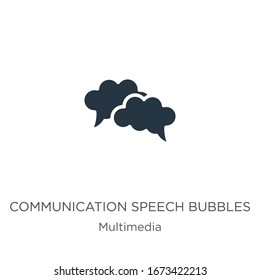 Communication speech bubbles icon vector. Trendy flat communication speech bubbles icon from multimedia collection isolated on white background. Vector illustration can be used for web and mobile 