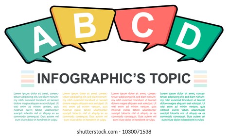 Communication Speech bubbles Infographic template. For graphic design, presentation.
